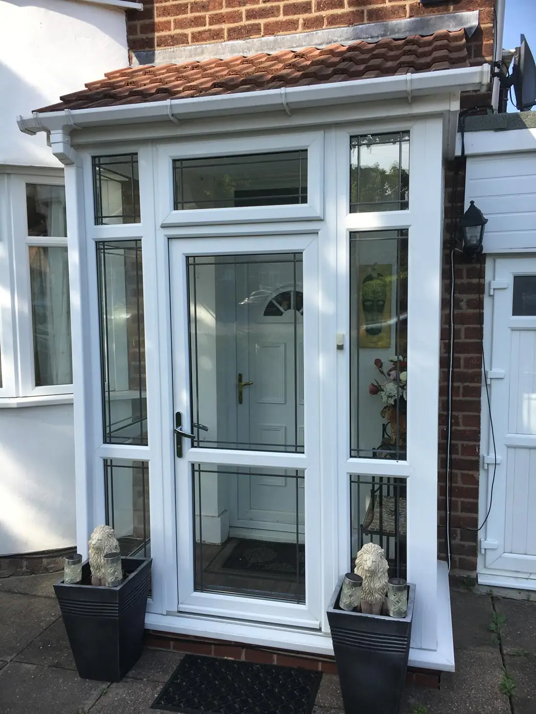 Rear porch and door