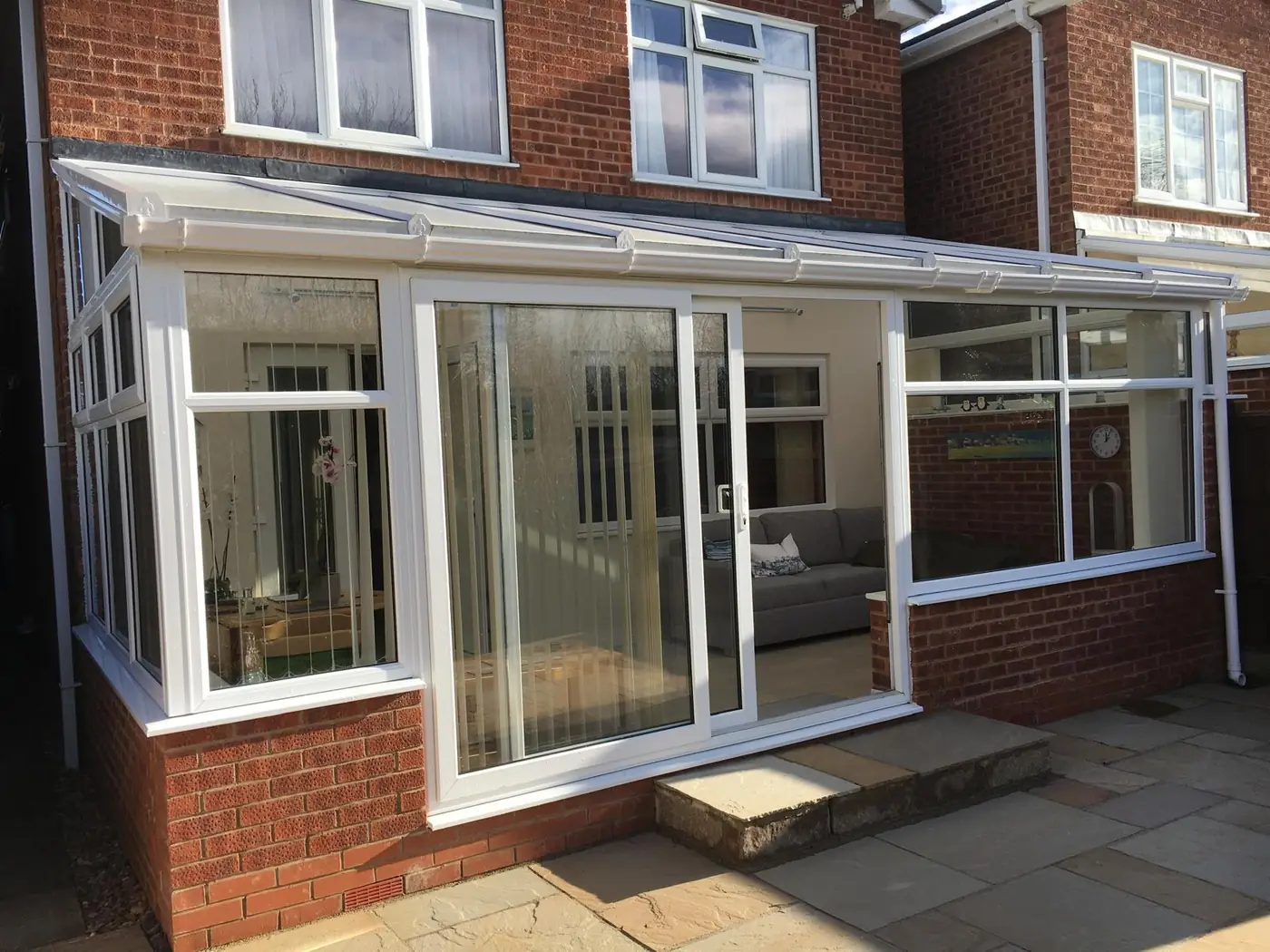 White conservatory frontage