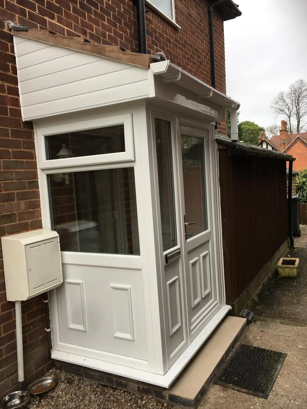 Glazed side porch