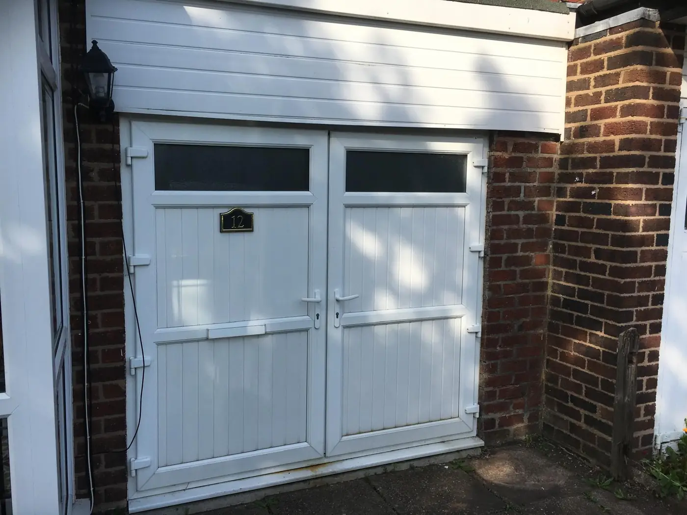 Garage door and window