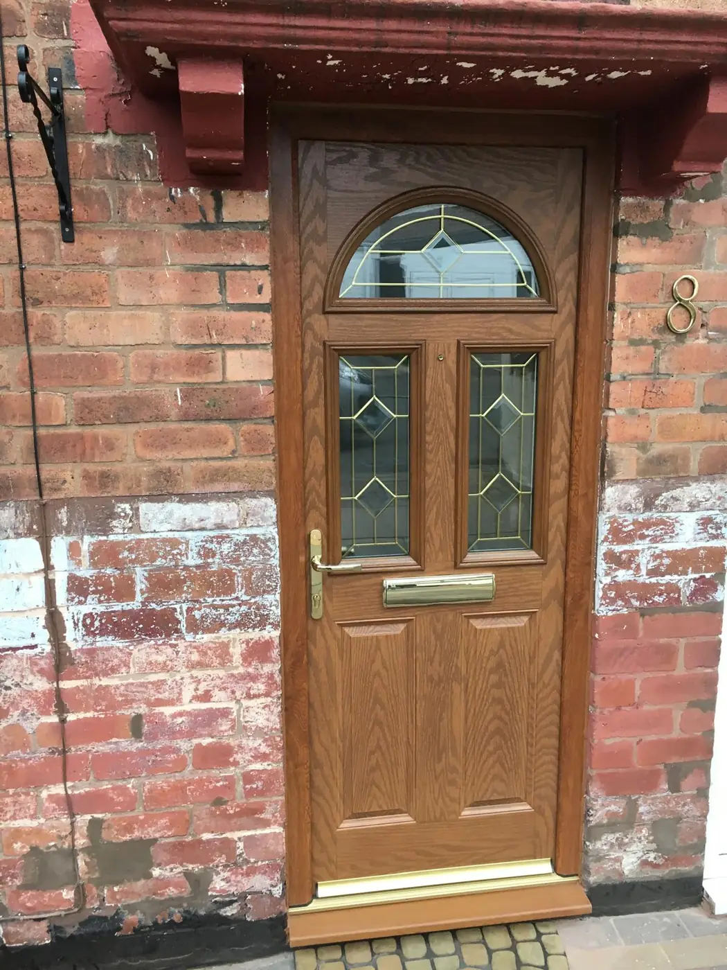 Timber-effect front door